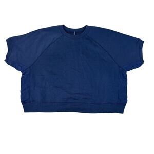 SKIMS Men's Cotton Jersey Crew Neck T-Shirt Navy Blue Size 4XL NWT Authentic